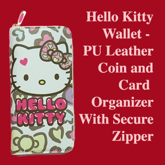 Hello Kitty Wallet Organizer With Card and Coin Holder - Full Zip Around - Picture 2 of 6